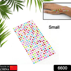 Self Adhesive Multi Size Shaped Shining Stones Crystals Stickers For Art & Craft - 6600_twinkle_jewel_seal_small