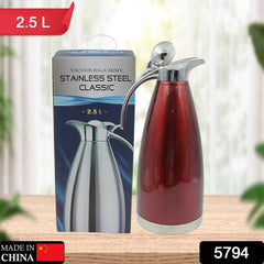 Vacuum Insulated Kettle Jug (Stainless Steel): 2.5L Sizes - 5794_steel_airtight_kettle_2_5ltr