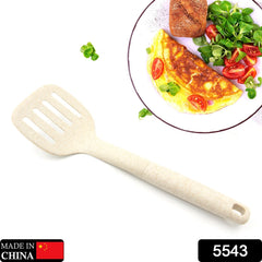 Plastic Kitchen Accessories Skimmer, Spatula Spoon & Soup Spoon Heat Resistant   - 5543_plastic_spatula_spoon_1pc