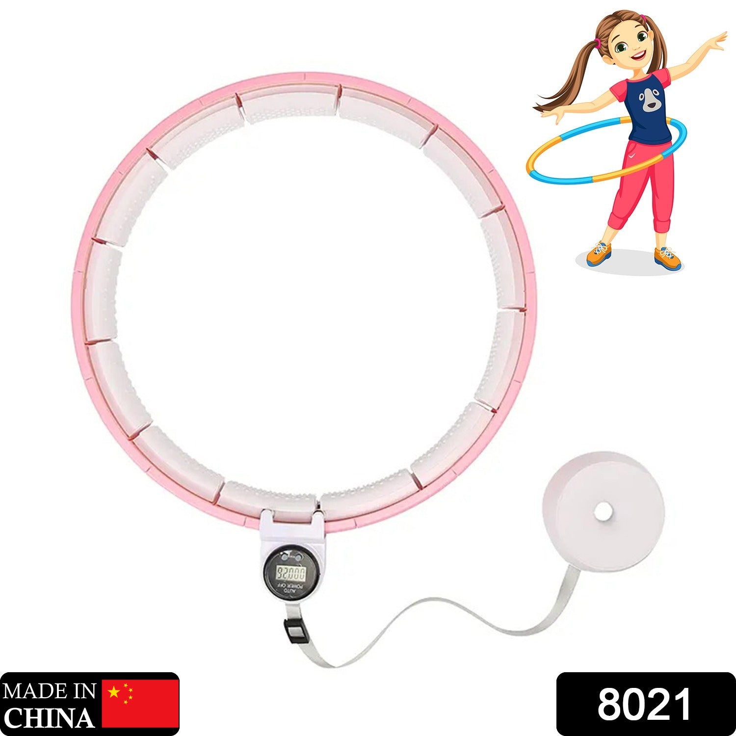 Fitness Adjustable Detachable Fitness Hula Hoop Ring Smart Round Count & Weight  - 8021_fitness_smart_hula_hoop