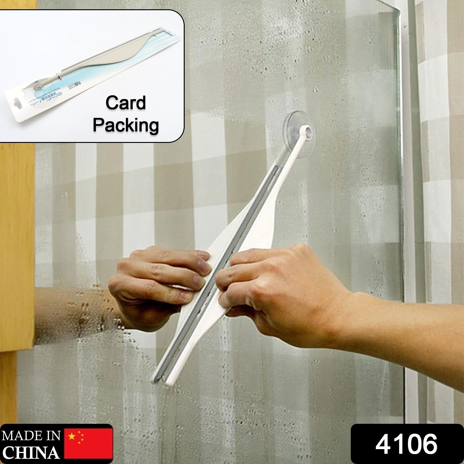 All-in-One Cleaner: Squeegee for Shower, Bathroom & Windows - 4106_mirror_steam_wiper_1pc