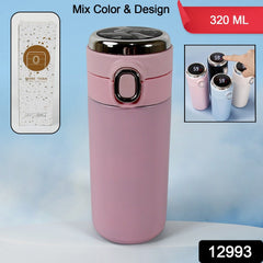 Smart Vacuum Insulated Water Bottle with LED Temperature Display, Cold & Hot | L - 12993_mix_temperature_bottle_320ml