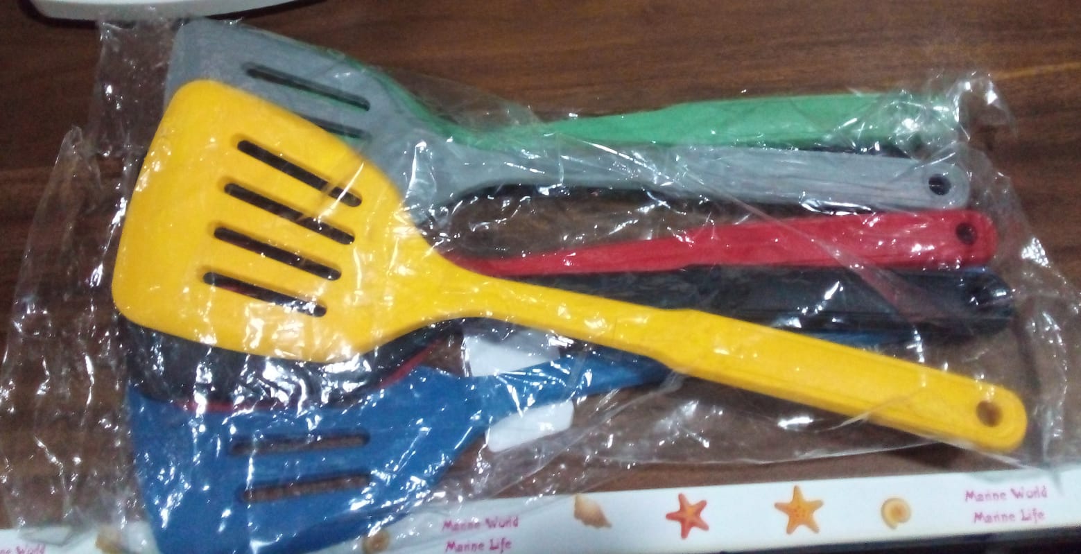 Multipurpose Silicone Spoon, Silicone Basting Spoon Non-Stick Kitchen Utensils H - 5655_silicone_turner_spatula_6pc_no40