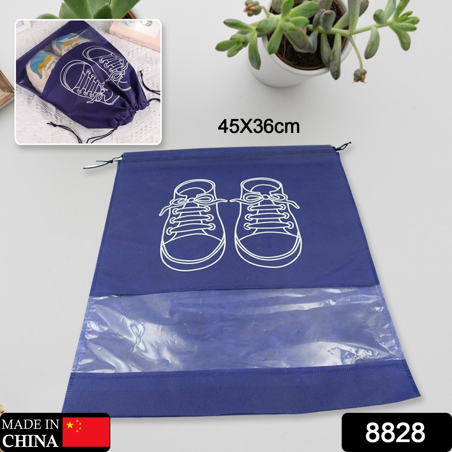 Beach Bag Shoes Storage Bag (1 Pc  / Mix Color) - 8828_big_shoe_bag_45x36cm