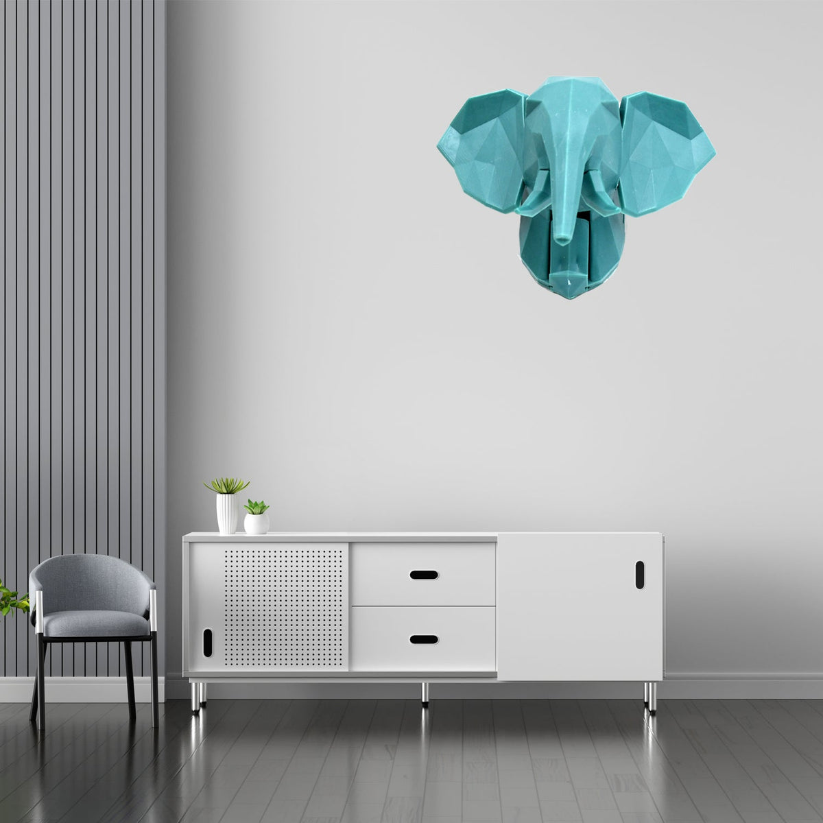 Animal shaped Adhesive Hooks, Animal Head Wall Decor Wall Hooks Sticky Hangers N - 9367_elephant_hook