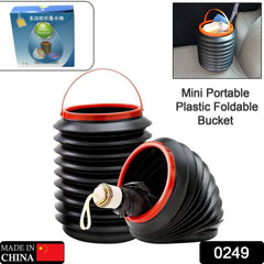 multiuse foldable bucket showing its versatility.