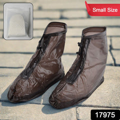 Plastic Shoes Cover Reusable Anti-Slip Boots Zippered Overshoes Covers Transpare - 17975_small_rain_shoe_cover_1_pair