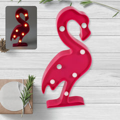 3D LED Night Light Table Lamp for Party Birthday Wedding Atmosphere, Battery Ope - 12942_flamingo_shape_led_night_light