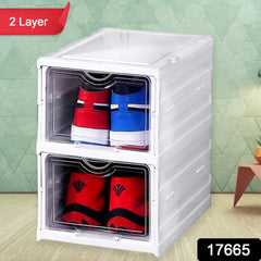 Stackable Multifunctional Storage, for Clothes Foldable Drawer Shelf Basket Util - 17665_multi_2_layer_storage_rack