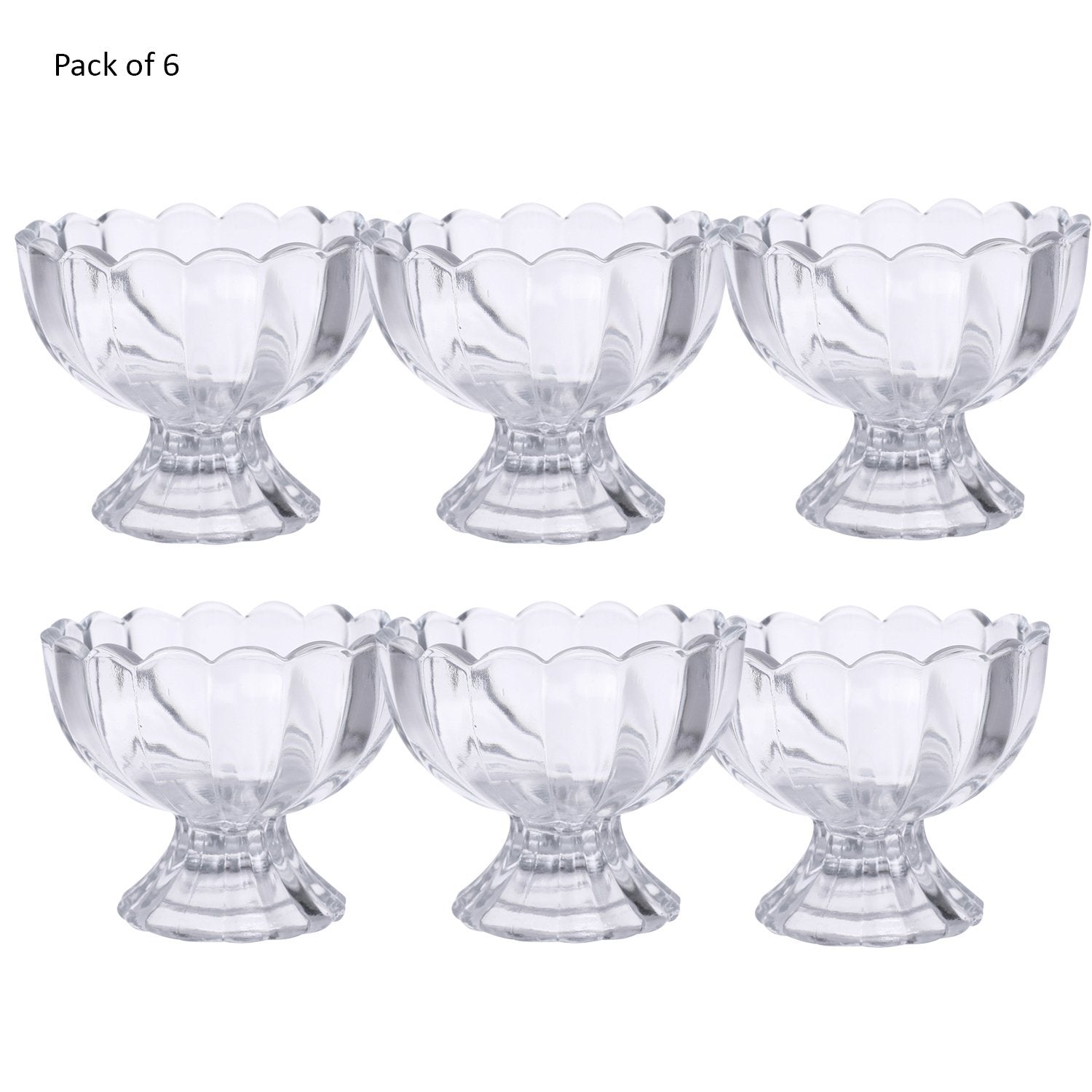 Elegant serving bowls for desserts, salads, and ice cream, comes in a set of 6.