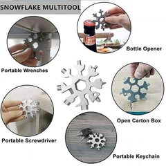 Durable & Portable 18 in 1 Snowflake Multi-Tool, Snowflake Bottle Opener Flat Ph - 1787_18in1_snowflake_tool