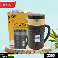 Stainless Steel Thermos Flask (Multiple Sizes): Travel Mug, Coffee, Tea (Leakpro - 2365_nexa_flask_1200ml_n404