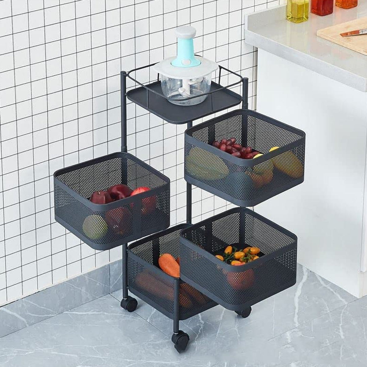 Metal High  Kitchen Trolley Kitchen Organizer Items and Kitchen Accessori - 5731_4_layer_kitchen_trolley