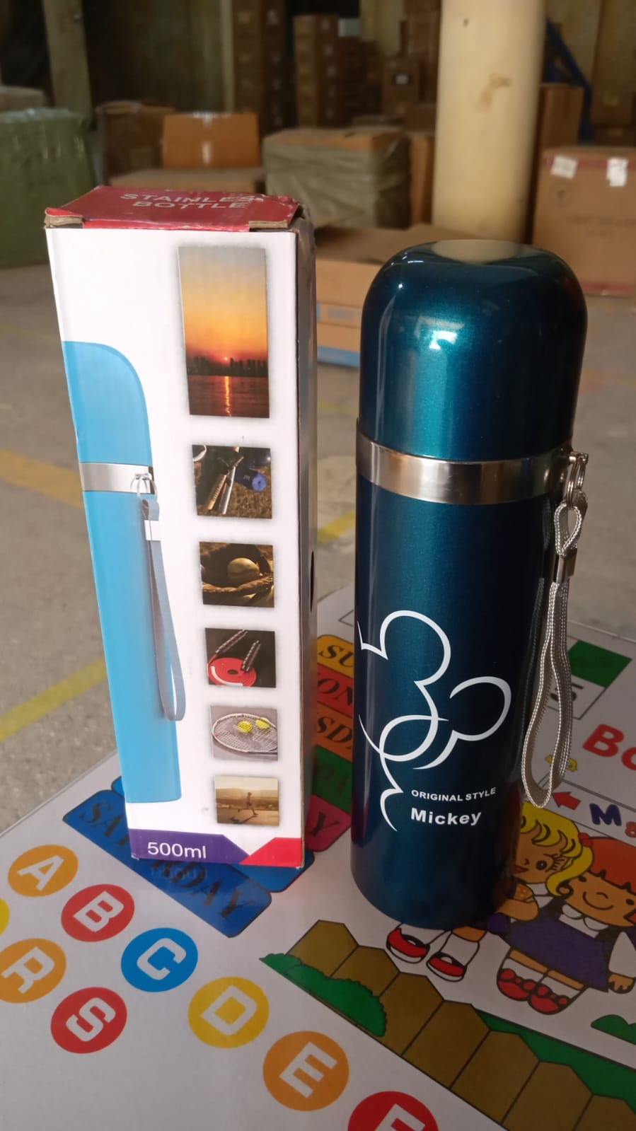 Stainless Steel Thermal mug / Water Bottle, vacuum flask (500 ML / 1 Pc / Mix Co - 12964_ss_vacuum_bottle_500ml