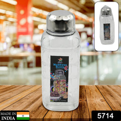 Plastic Transparent Mukhwas Bottle With Steel Cap / Mouth Freshener / Dryfruits  - 5714_pla_mukhwas_bottle_d138