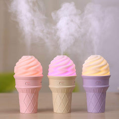 Ice Cream Design LED Humidifier for Freshening Air & Fragrance (Multicoloured) - 0396_ice_cream_humidifier