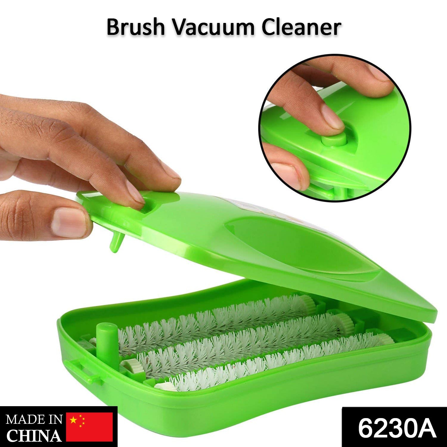 Plastic Handheld Carpet Roller Brush Cleaning with Dust Crumb Collector, Wet, an - 6230a_handheld_carpet_brush