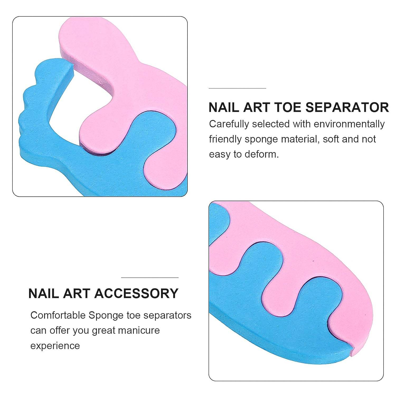 Toe Separators Toe Spacers Sponge Toe Stretcher Pedicures (1 Pair) - Superior eMart