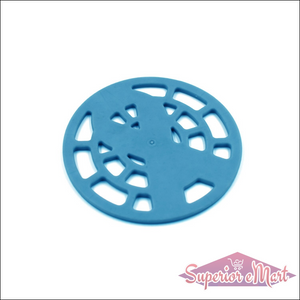 Blue silicone fancy coaster with a stylish design for protecting surfaces from drink stains