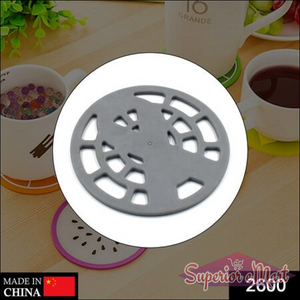 Stylish silicone fancy coaster in gray for protecting surfaces from drink spills