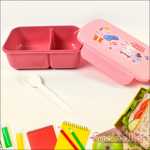 2 Compartment Lunch Box with Bottle - Superior eMart