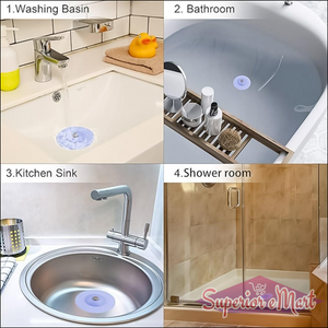 2-in-1 Blue Silicone Sewer Sink Sealer Cover Drainer (Multicolour  1 Pc) - Superior eMart