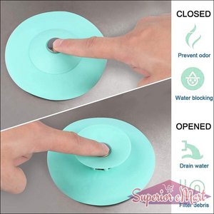 2-in-1 Light Green Silicone Sewer Sink Sealer / Drainer (Multicolour) - Superior eMart