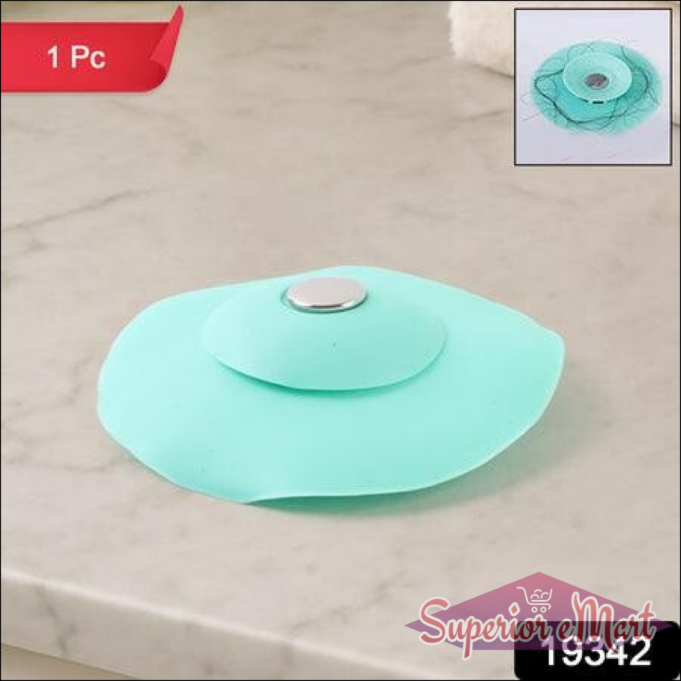 2-in-1 Light Green Silicone Sewer Sink Sealer / Drainer (Multicolour) - Superior eMart