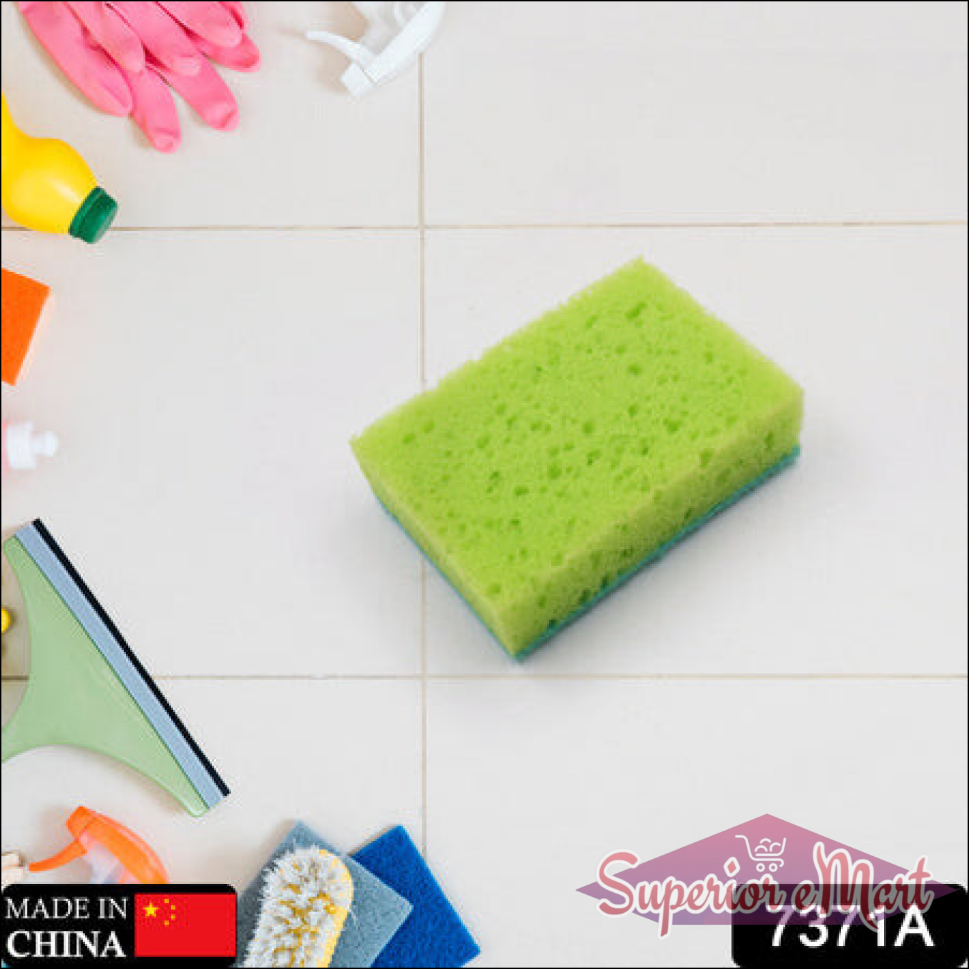 2-in-1 Multi-Purpose Scrub Sponge – Wear Resistant Dish & Furniture Cleaner (1 Pc) - Superior eMart