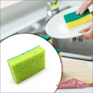 2-in-1 Multi-Purpose Scrub Sponge – Wear Resistant Dish & Furniture Cleaner (1 Pc) - Superior eMart