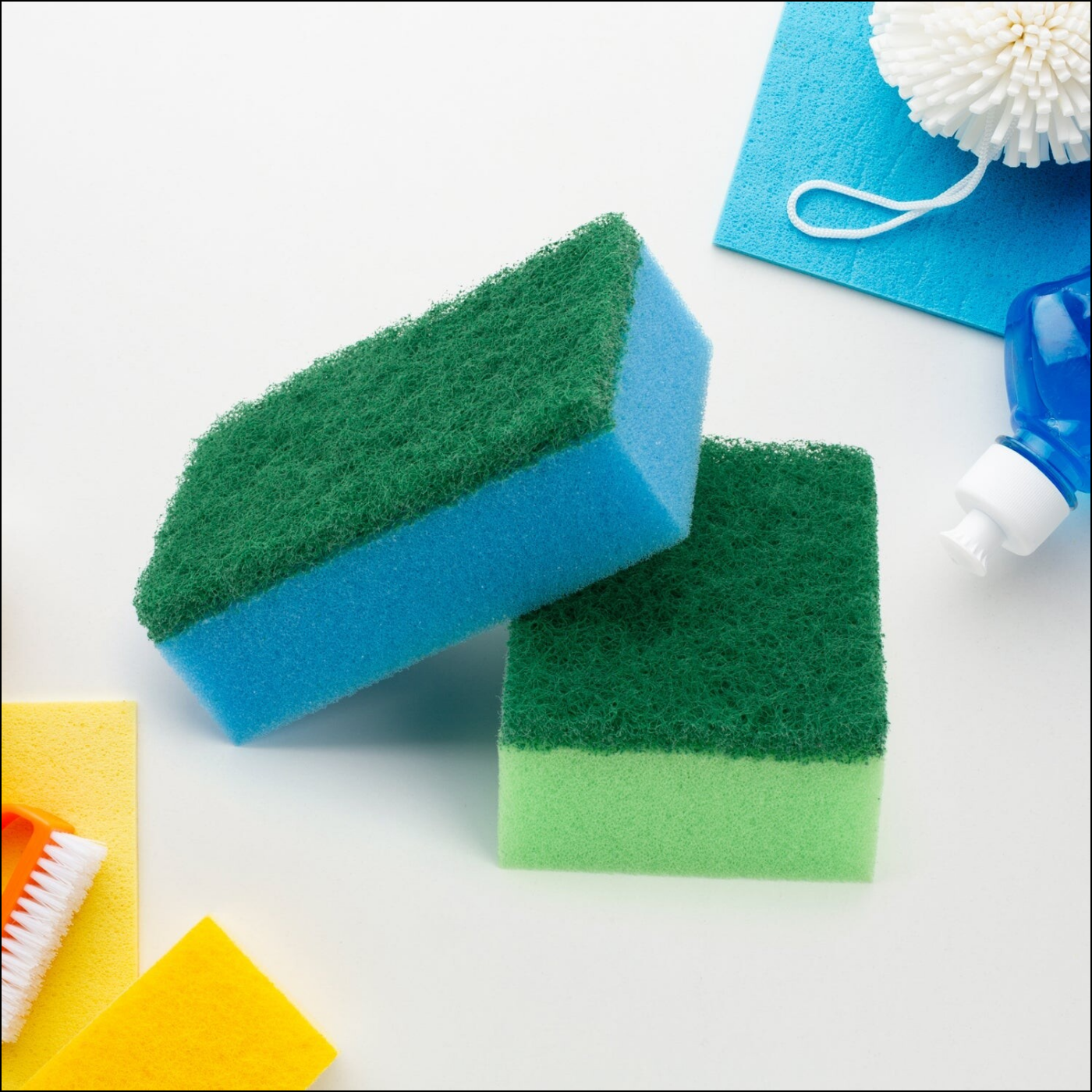 2-in-1 Multi-Purpose Scrub Sponge – Wear Resistant Dish & Furniture Cleaner (1 Pc) - Superior eMart