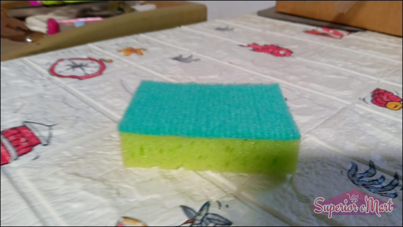 2-in-1 Multi-Purpose Scrub Sponge – Wear Resistant Dish & Furniture Cleaner (1 Pc) - Superior eMart