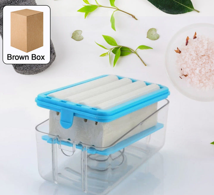 2 In 1 Soap Roller With Case featuring a clear container for easy storage and organization of soap