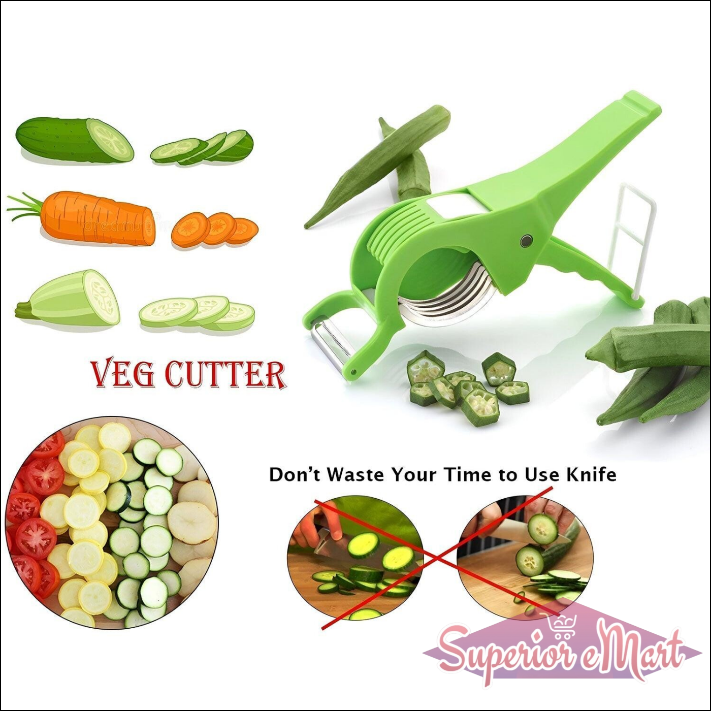2-in-1 Vegetable Peeler And Slicer Tool - Superior eMart