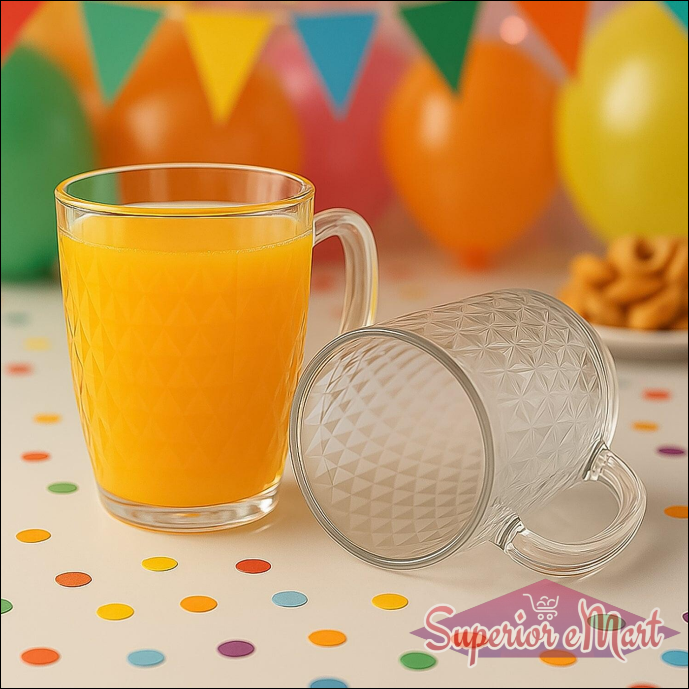 2 Pc Set 400ml Glass Mugs for Mocktails - Superior eMart
