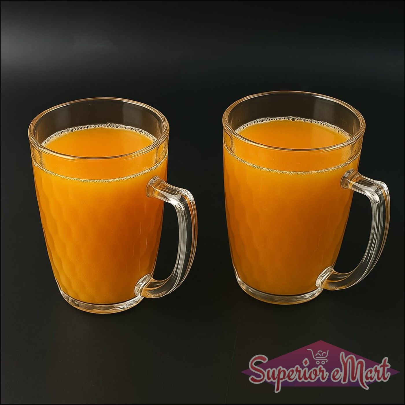 2 Pc Set 400ml Glass Mugs for Mocktails - Superior eMart