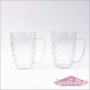 2 Pc Set 400ml Glass Mugs for Mocktails - Superior eMart