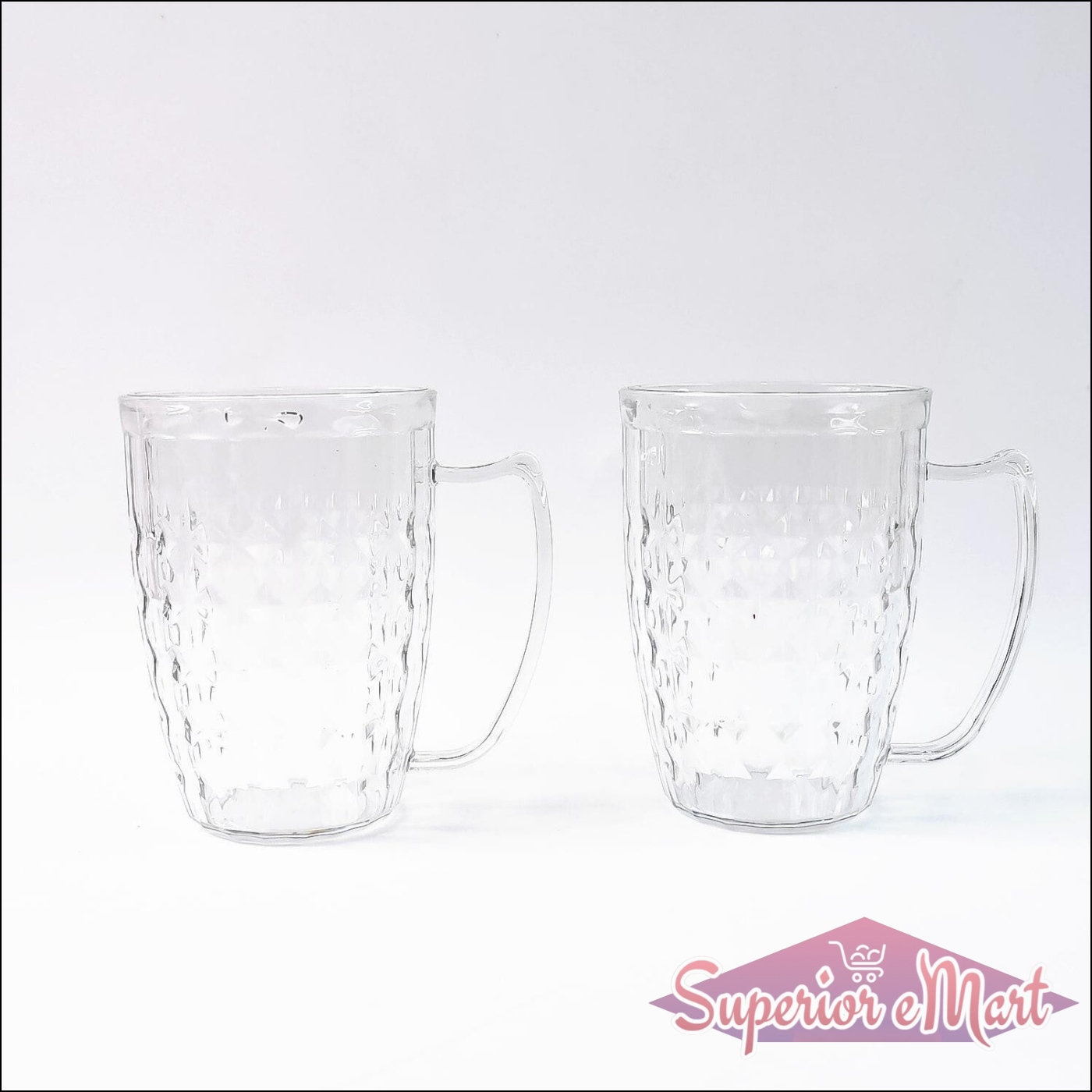 2 Pc Set 400ml Glass Mugs for Mocktails - Superior eMart