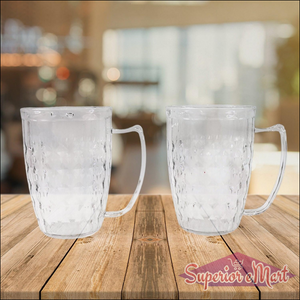 2 Pc Set 400ml Glass Mugs for Mocktails - Superior eMart