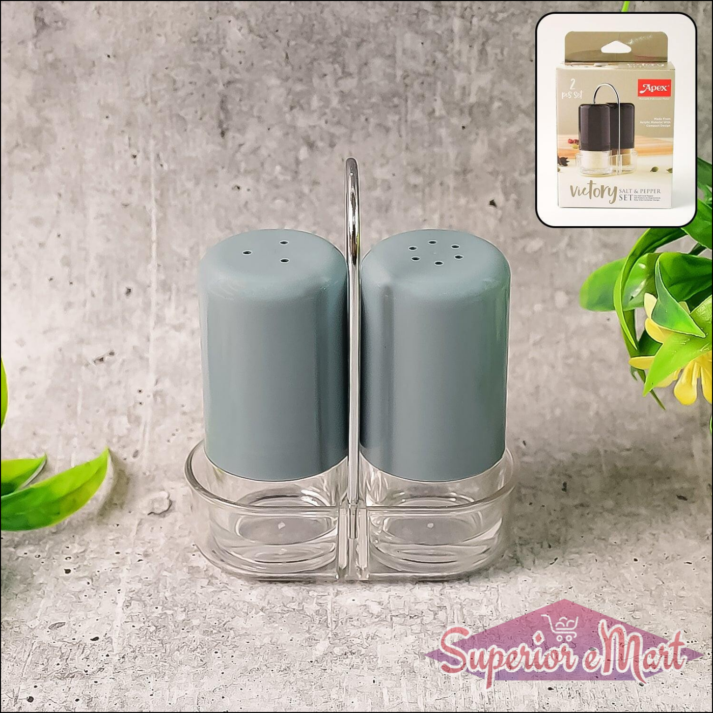 2 Piece Seasoning Dispenser Set with Holder - Superior eMart