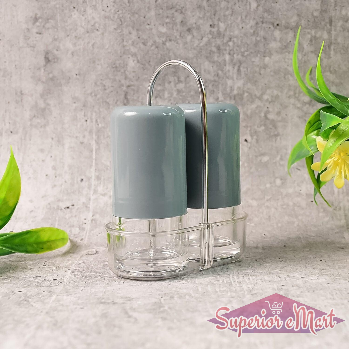 2 Piece Seasoning Dispenser Set with Holder - Superior eMart