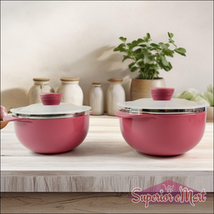 2 Piece Serving Bowls with Lids - 1000 & 700ML - Superior eMart