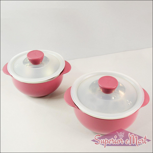 2 Piece Serving Bowls with Lids - 1000 & 700ML - Superior eMart