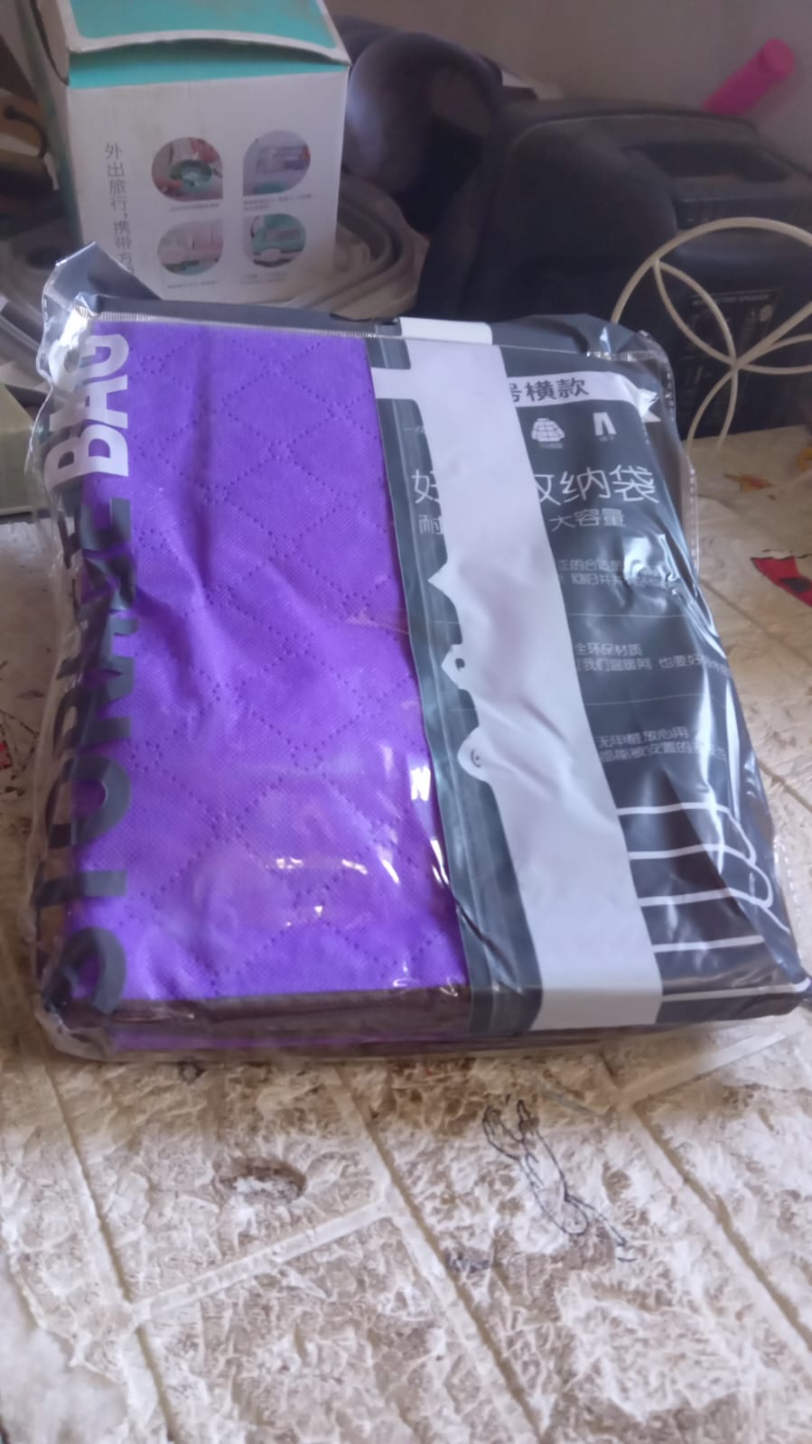 Clothing storage bag with zipper, non-woven storage bag for storing the clothes  - 17675_storage_zipper_bag