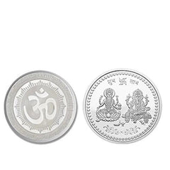 उपहार और पूजा के लिए चांदी के रंग का सिक्का (धातु चांदी नहीं है) - 0866_art_coin_1