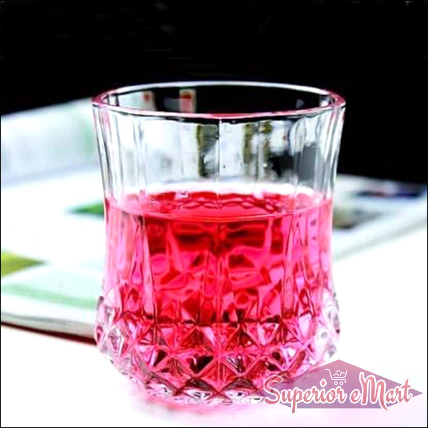2341 Heavy Unbreakable Stylish Look Fully Transparent Glasses Set 250ml (6pcs)