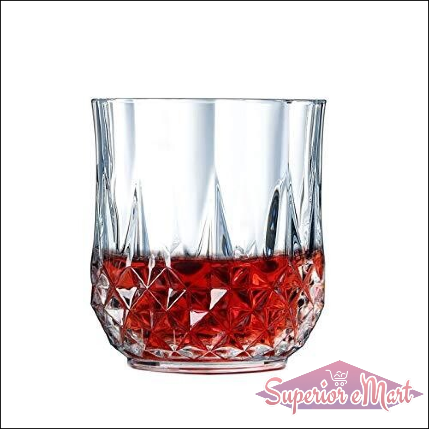 2341 Heavy Unbreakable Stylish Look Fully Transparent Glasses Set 250ml (6pcs)