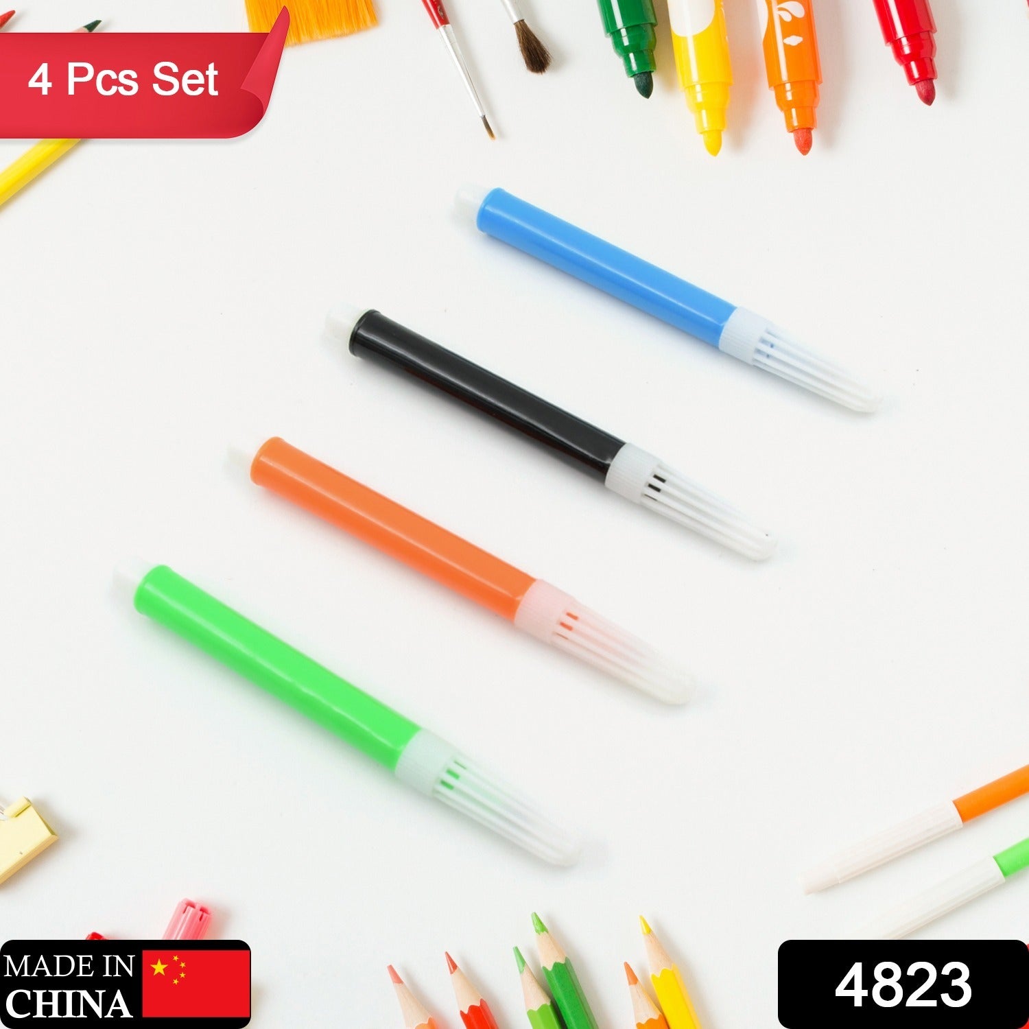 Marker Pen Color, Drawing Art Set for Kids Crafts Kit Children Gift Painting Bir - 4823_mini_marker_color_4pc