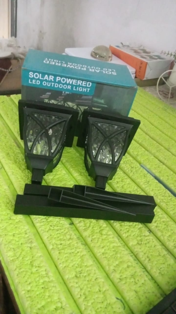 Solar Garden Lights LED Outdoor Stake Spotlight Fixture for Garden Light (Pack o - 6625_solar_garden_light_2pc