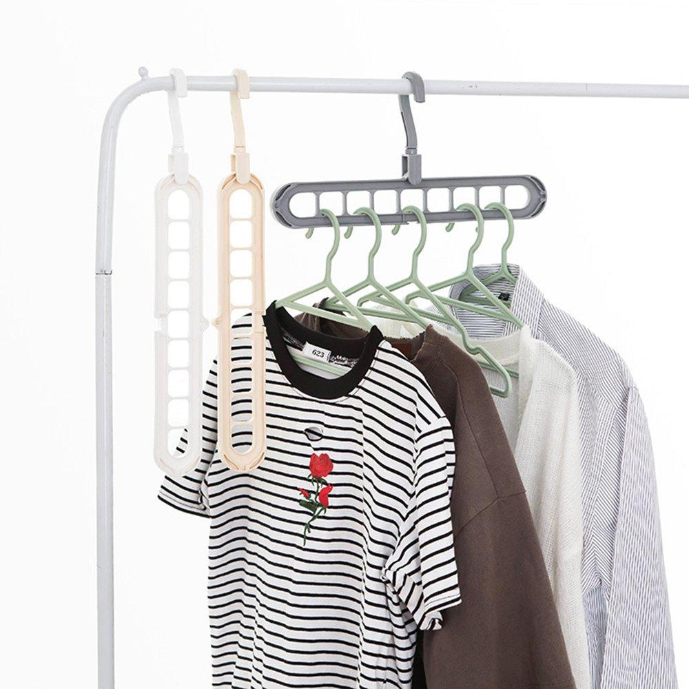 9 Hole Plastic Hanger Hanging hook Indoor Wardrobe Clothes Organization Storage Balcony Windowsill Suit Racks